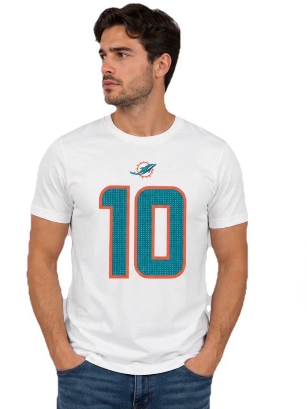 Nike Miami Dolphins Tyreek Hill #10 white T-Shirt Men’s XL NFL New Tags